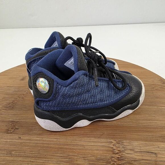 Nike Air Jordan 13 Retro TD Brave Blue Navy Flint University Black 414581-400 6C - Picture 5 of 11